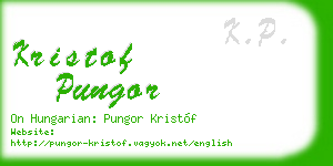 kristof pungor business card